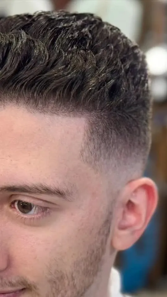 Finished fade and beard line on a client